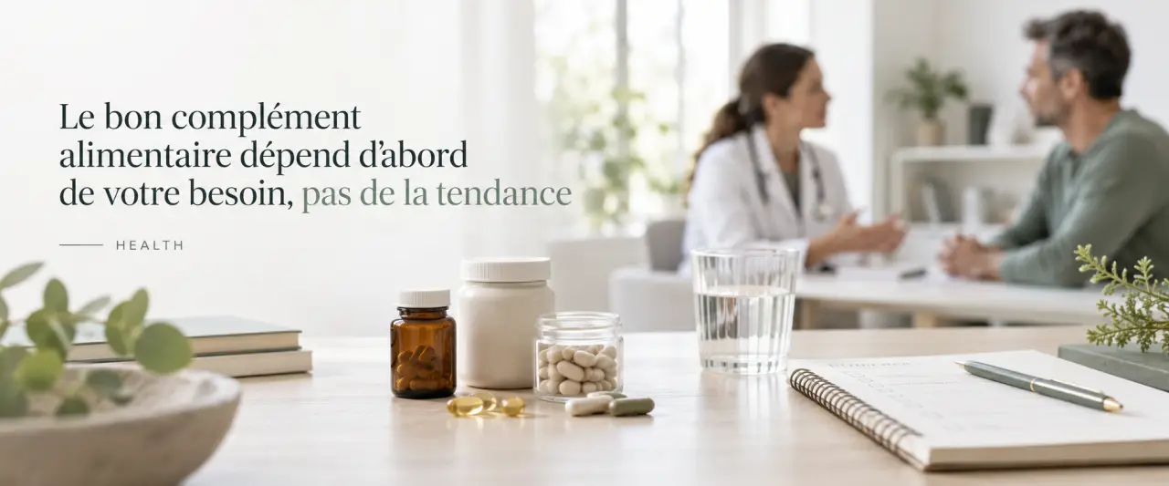 Le bon complément alimentaire dépend d’abord de votre besoin, pas de la tendance