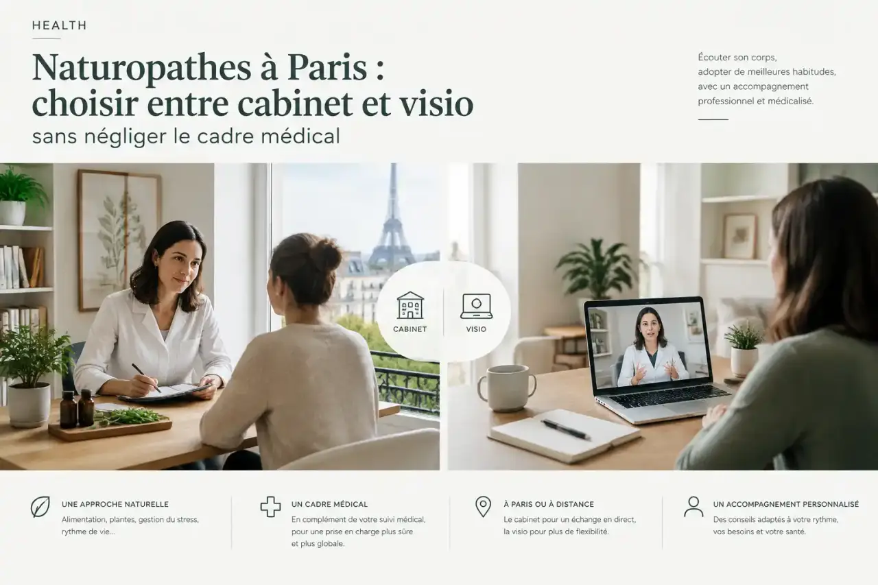 Naturopathes à Paris : choisir entre cabinet et visio sans négliger le cadre médical